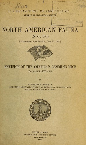 Cover for Revision of the American lemming mice (genus Synaptomys)
