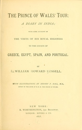 Cover for The Prince of Wales' tour