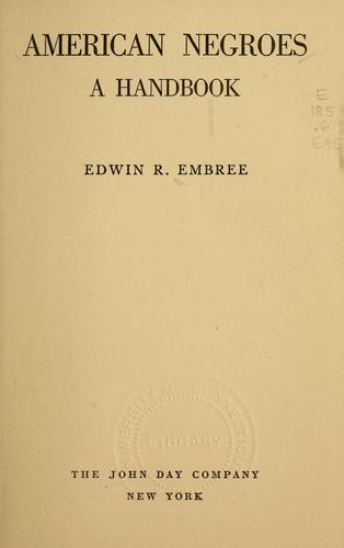 Cover for American Negroes