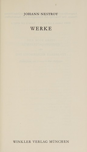 Cover for Werke