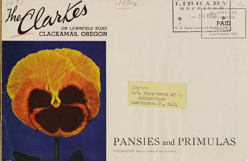 Cover for Pansies and primroses