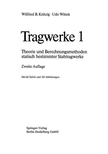 Cover for Tragwerke 1