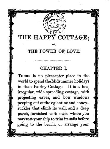 Cover for The happy cottage, by the author of 'Kate Vernon'.