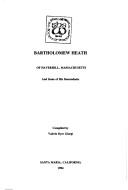 Cover for Bartholomew Heath of Haverhill, Massachusetts and some of his descendants