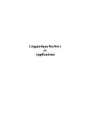 Cover for Linguistique berbère et applications
