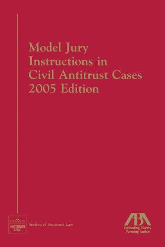 Cover for Model jury instructions in civil antitrust cases.