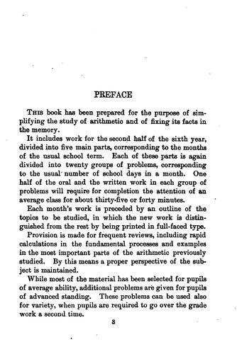 Cover for Graded Exercises in Arithmetic
