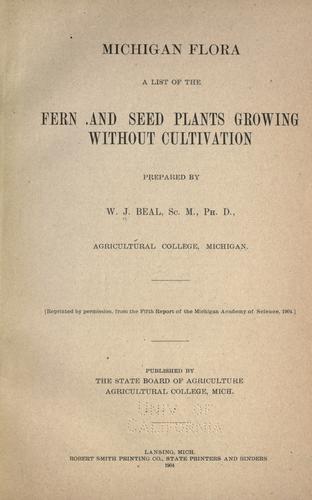 Cover for Michigan flora