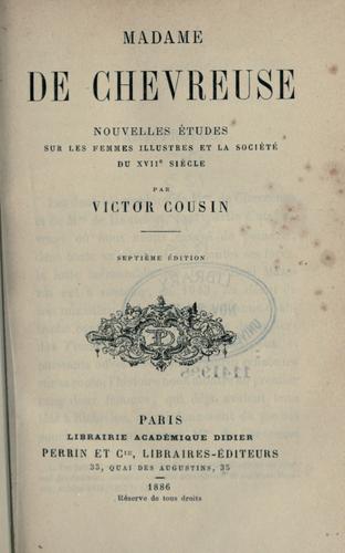 Cover for Madame de Chevreuse