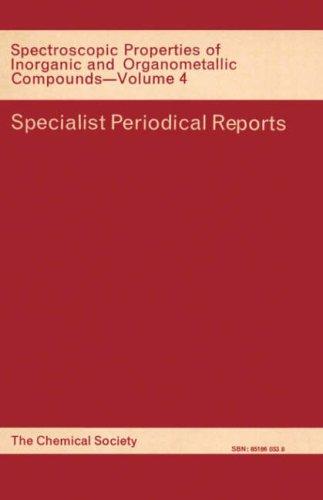 Cover for Spectroscopic Properties of Inorganic and Organometallic Compounds (Specialist Periodical Reports)