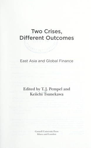Cover for Two crises, different outcomes