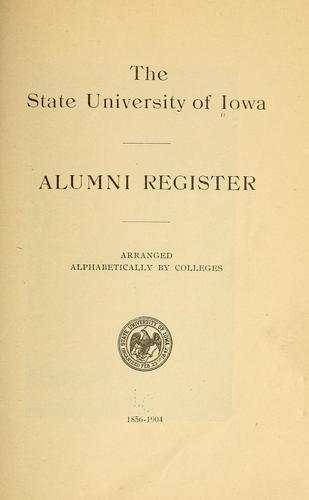 Cover for Alumni register