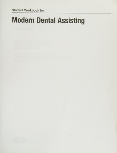 Cover for Student Workbook for Modern Dental Assisting