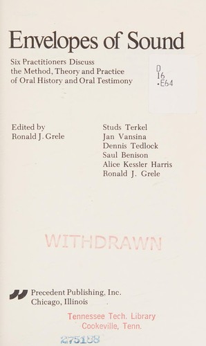 Cover for Envelopes of sound