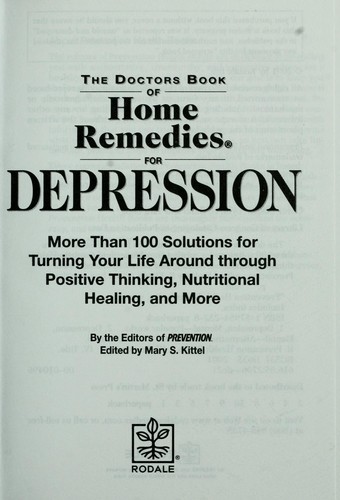 Cover for The doctors book of home remedies for depression