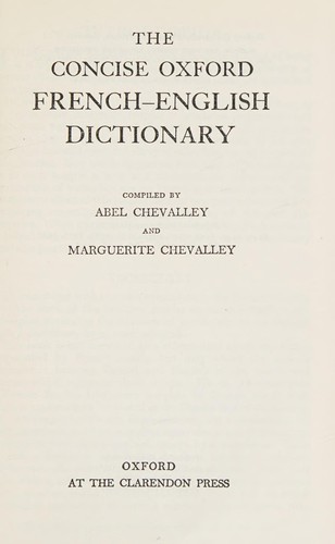 Cover for Concise Oxford French-English Dictionary