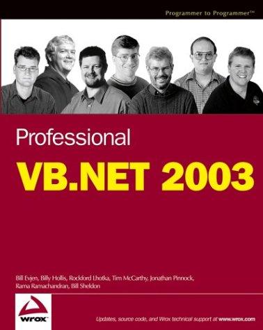 Cover for Professional VB.NET 2003