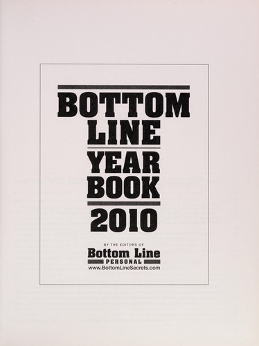 Cover for Bottom line year book 2010