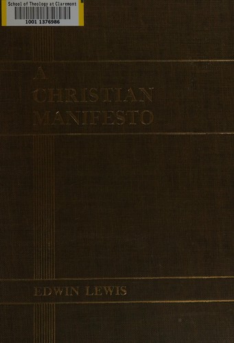 Cover for A Christian manifesto