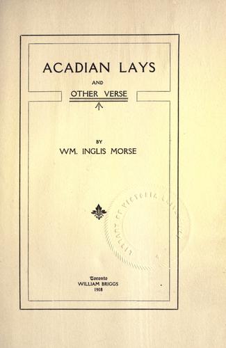 Cover for Acadian lays