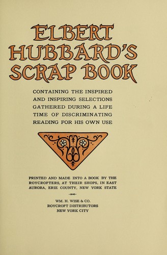 Cover for Elbert Hubbard's scrap book
