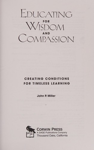 Cover for Educating for wisdom and compassion