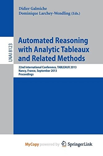 Cover for Automated Reasoning with Analytic Tableaux and Related Methods