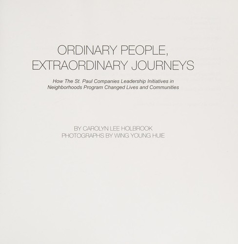 Cover for Ordinary people, extraordinary journeys