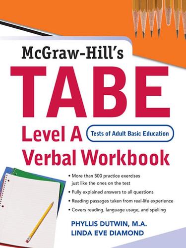 Cover for TABE (Test of Adult Basic Education) Level A Verbal Workbook