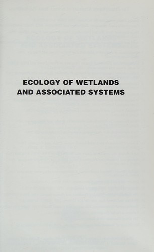 Cover for Ecology of Wetlands and Associated Systems