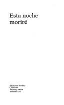 Cover for Esta noche moriré