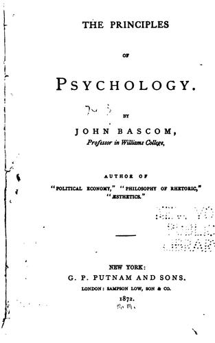 Cover for The principles of psychology