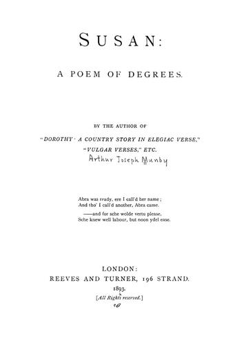 Cover for Susan