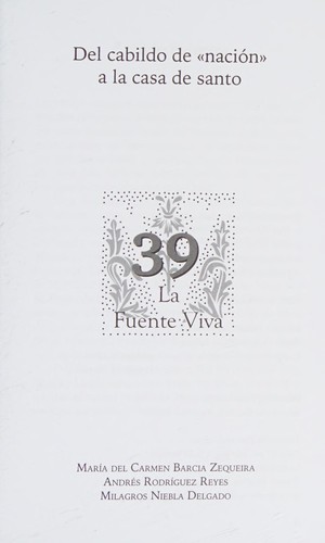 Cover for Del cabildo de "nación" a la casa de santo
