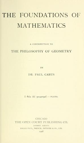 Cover for The foundations of mathematics
