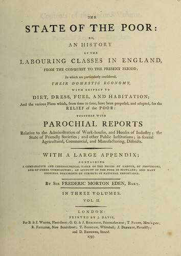 Cover for The state of the poor; or, An history of the labouring classes in England, from the conquest to the present period