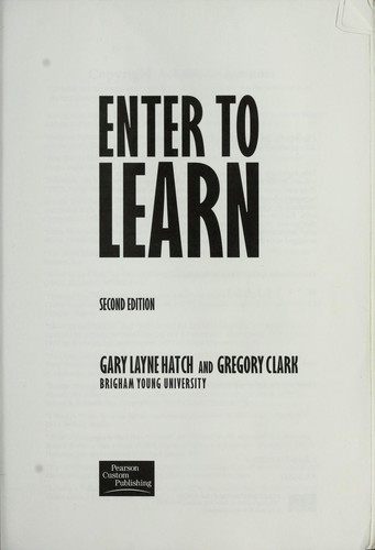 Cover for Enter To Learn