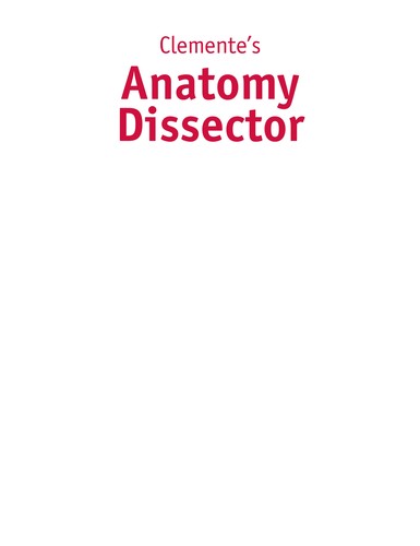 Cover for Clemente's anatomy dissector