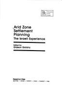 Cover for Arid Zone Settlement Planning