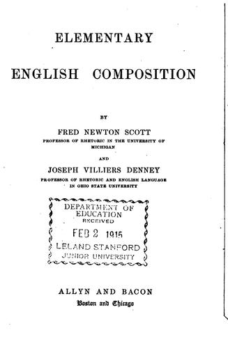 Cover for Elementary English composition