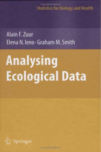 Cover for Analysing Ecological Data (Statistics for Biology and Health)