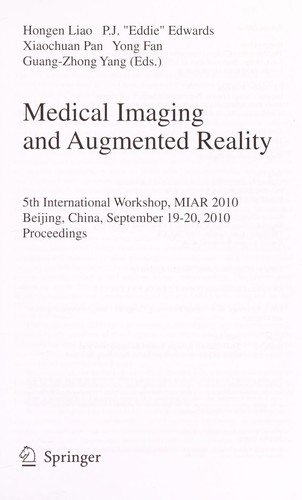 Cover for Medical imaging and augmented reality