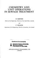 Cover for Chemistry and unit operations in sewage treatment