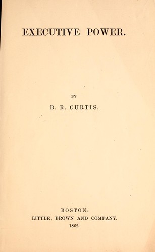 Cover for Executive power.