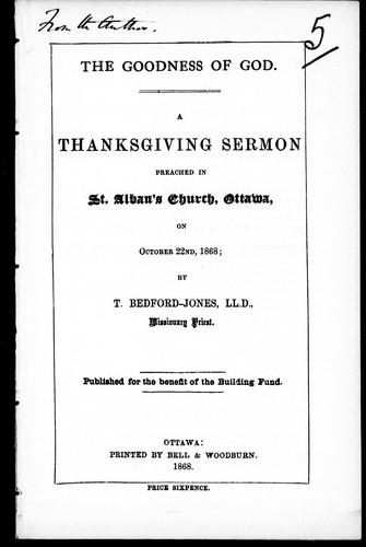 Cover for The goodness of God