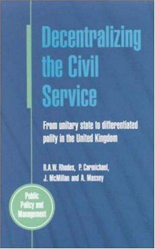 Cover for Decentralizing the civil service