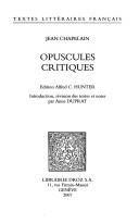 Cover for Opuscules critiques