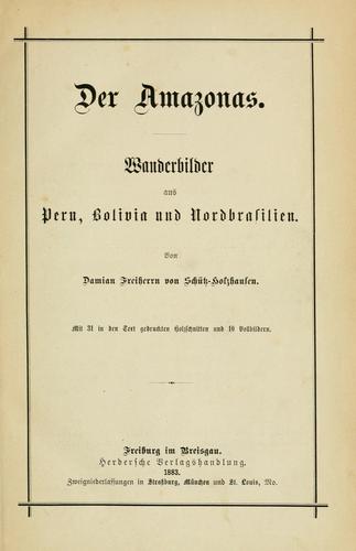 Cover for Der Amazonas.