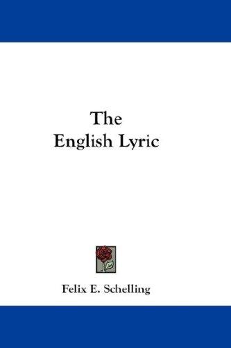 Cover for The English Lyric