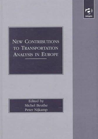 Cover for New contributions to transportation analysis in Europe